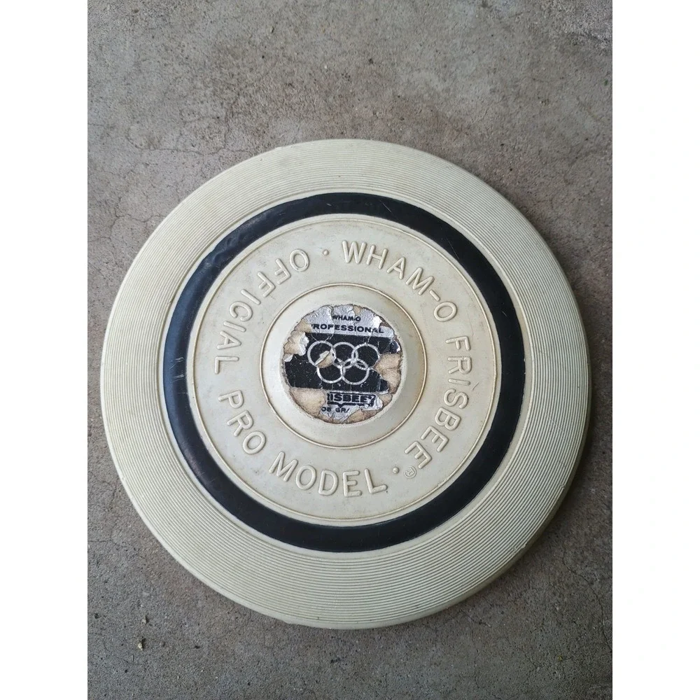 Vintage Wham-O Official Pro Model Frisbee Flying Disc San Gabriel CA White 9